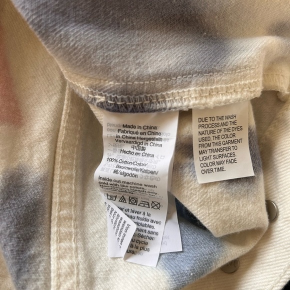 Madewell The Raglan Oversized Jean Jacket: Tie-Dyed Edition size XL - Picture 12 of 12